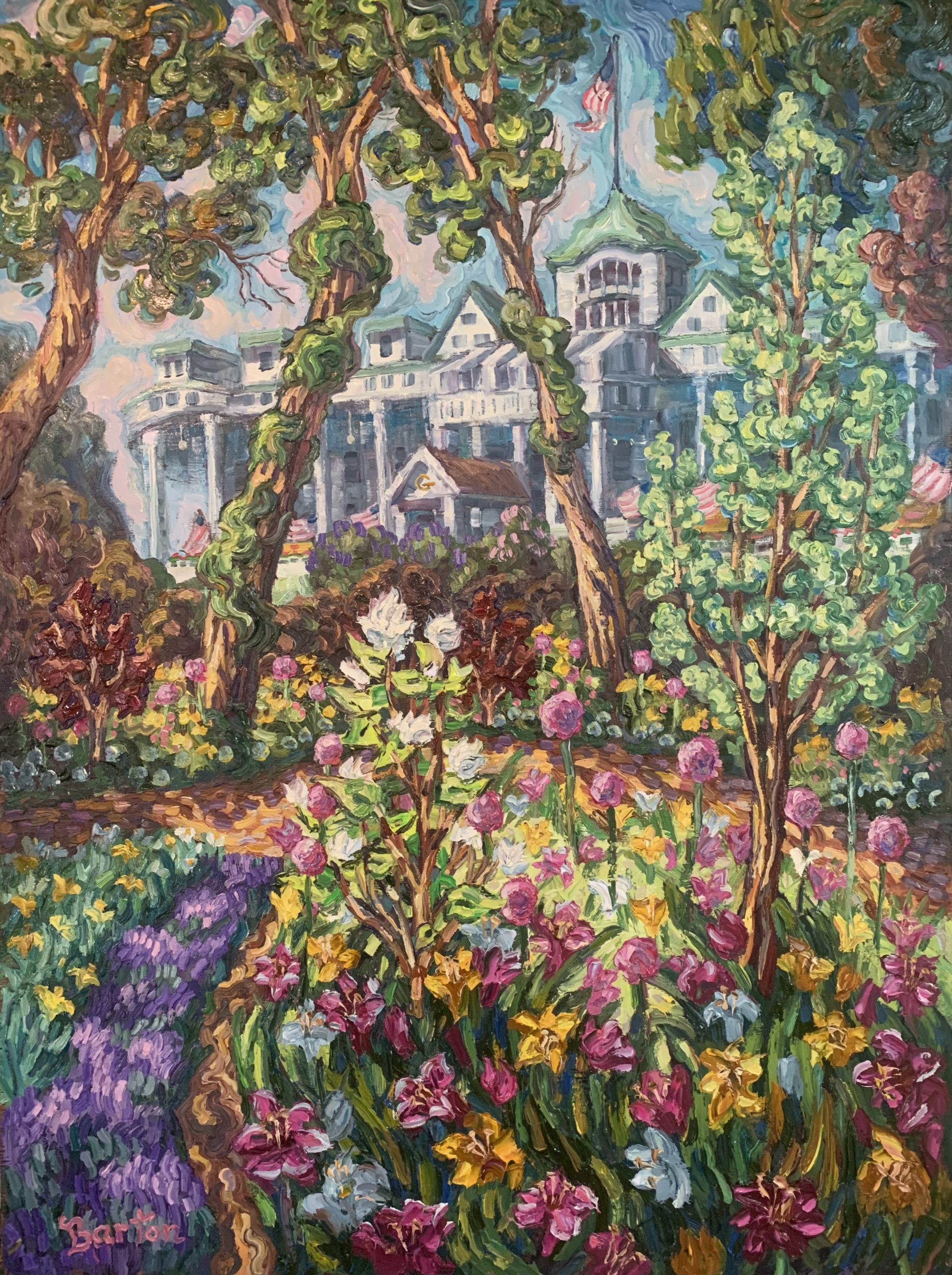 “Secret Garden at Grand Hotel” 24×32”
